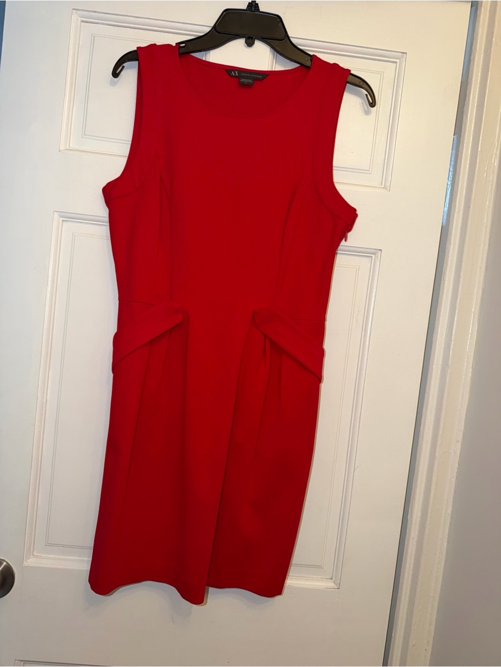 A/X Armani Exchange Sleeveless Red Sheath Dress